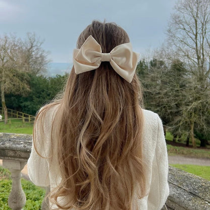 Premium Duchess Satin Hair Bow Handmade