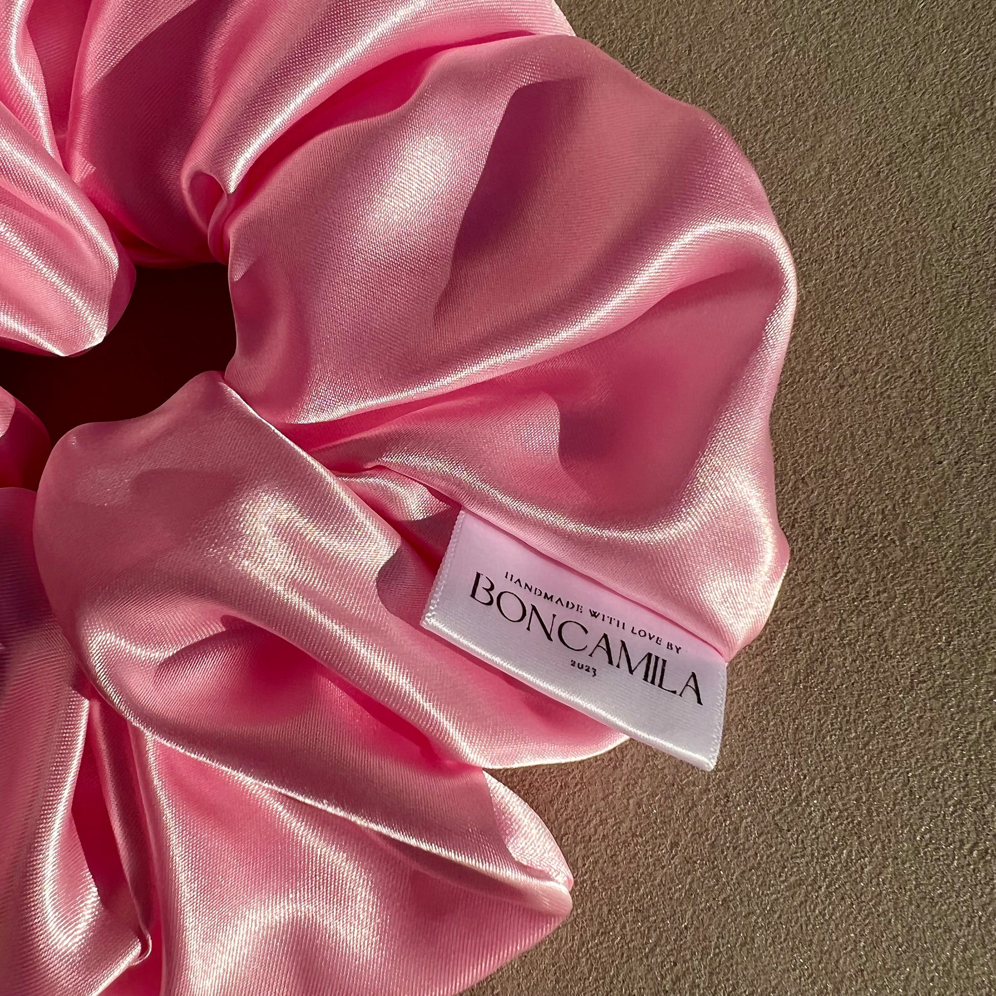 Luxury Silk Oversized Hair Scrunchie Handmade-Luxury Hair Accessories-Boncamila-Fashion Accessories-Barbie-Pink