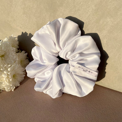 Premium Duchess Satin Hair Scrunchie Handmade-Hair Bows-Luxury Fashion Accessories-Boncamila