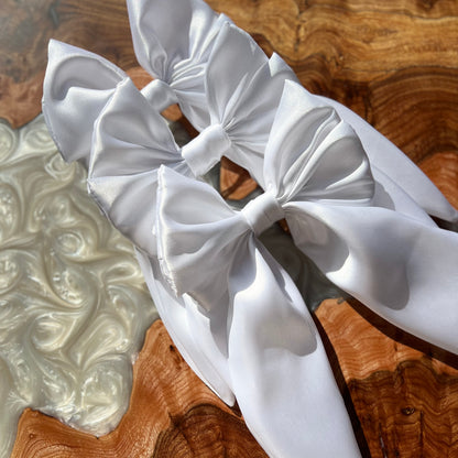 Bridal Luxury Silk Hair Bow Handmade