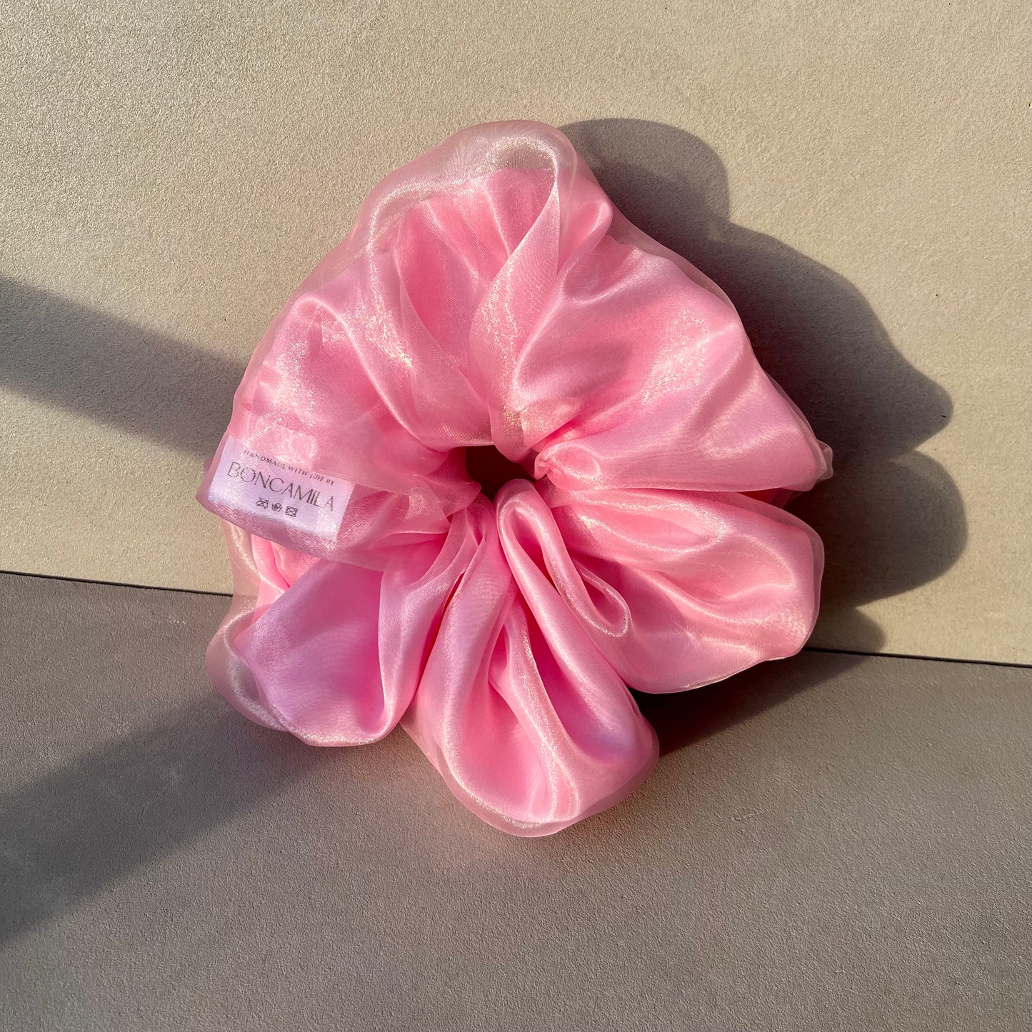 Exclusive Double Layer Oversized Silk & Organza Hair Scrunchie Handmade