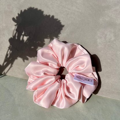 Premium Duchess Satin Hair Scrunchie Handmade-Hair Bows-Luxury Fashion Accessories-Boncamila